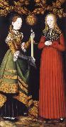 Saints Genevieve and Apollonia CRANACH, Lucas the Elder